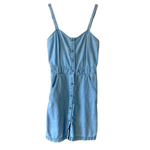 Charlotte Russe Denim Style Mini Button Up Dress size Small